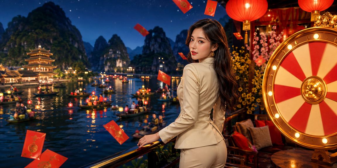 Khung cảnh Ninh Bình với đèn lồng minh họa checklist cá cược có kiểm soát